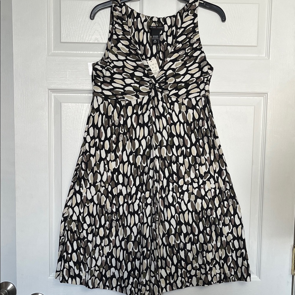 NY&C Original Quality Summer Dress Women’s M - Beige/Black - NWT